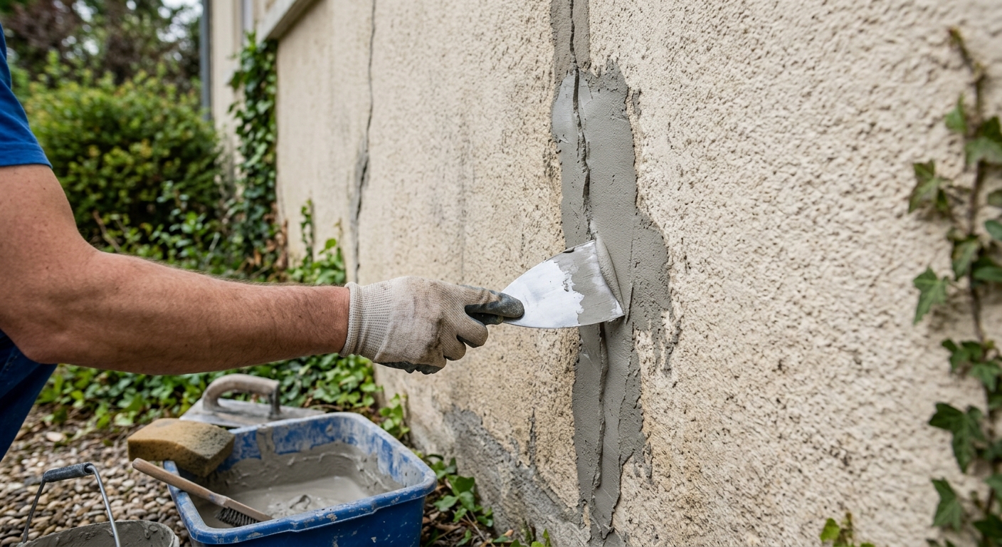 Traitement de fissure sur fa&ccedil;ade